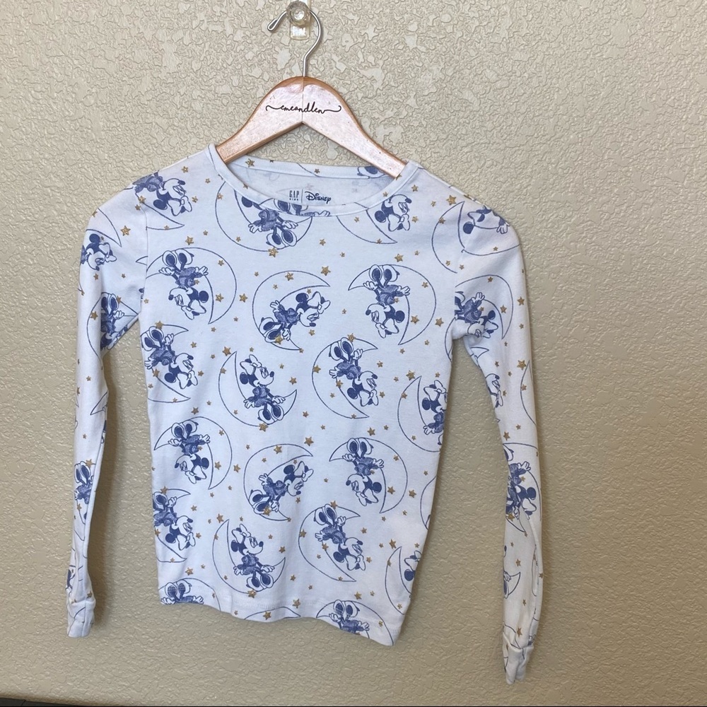 Gap Kids disney sleep shirt minnie mouse white and blue 12 EUC